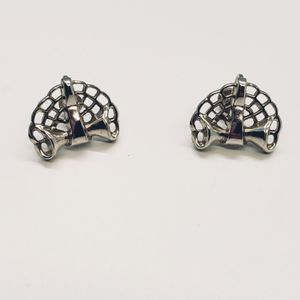 Vintage Silver Marino STAMPED Screw Back Earrings